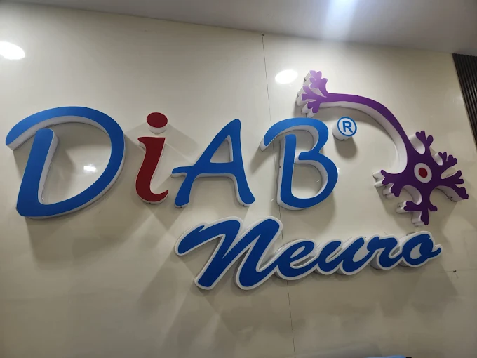 DiAB Neuro signage on clinic wall